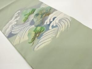 綴れ荒波に笠松模様織出し名古屋帯